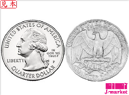 アメリカドル(USD)　25セント コイン