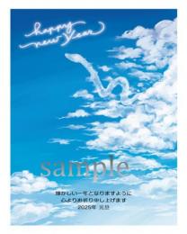 2025年(令和7年)イラスト入りお年玉付き年賀はがき〔85円切手込〕NO.8