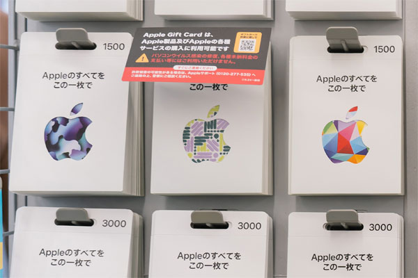 現在の正式名称は「Apple Gift Card」