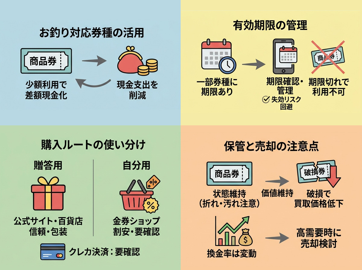 商品券の価値を最大化する「損しない」ための4つの運用術