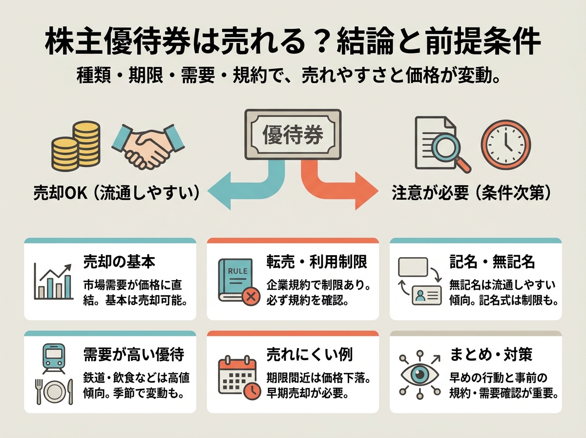 株主優待券は売れるのか？最適な売却方法と相場を解説
