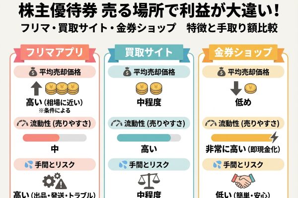 株主優待券はどこで売るのがお得？高く売る方法と選び方を解説