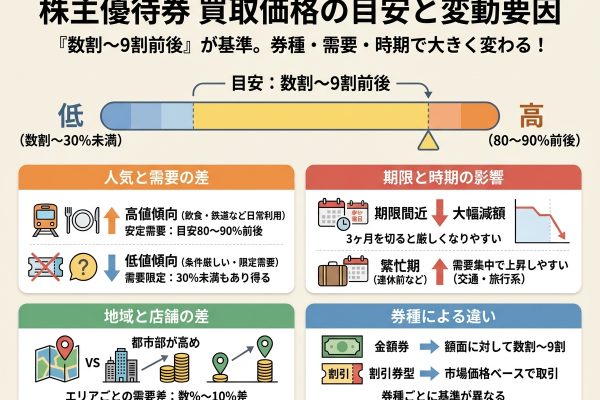 株主優待券の買取価格の目安は？高く売る基準と売却方法を解説