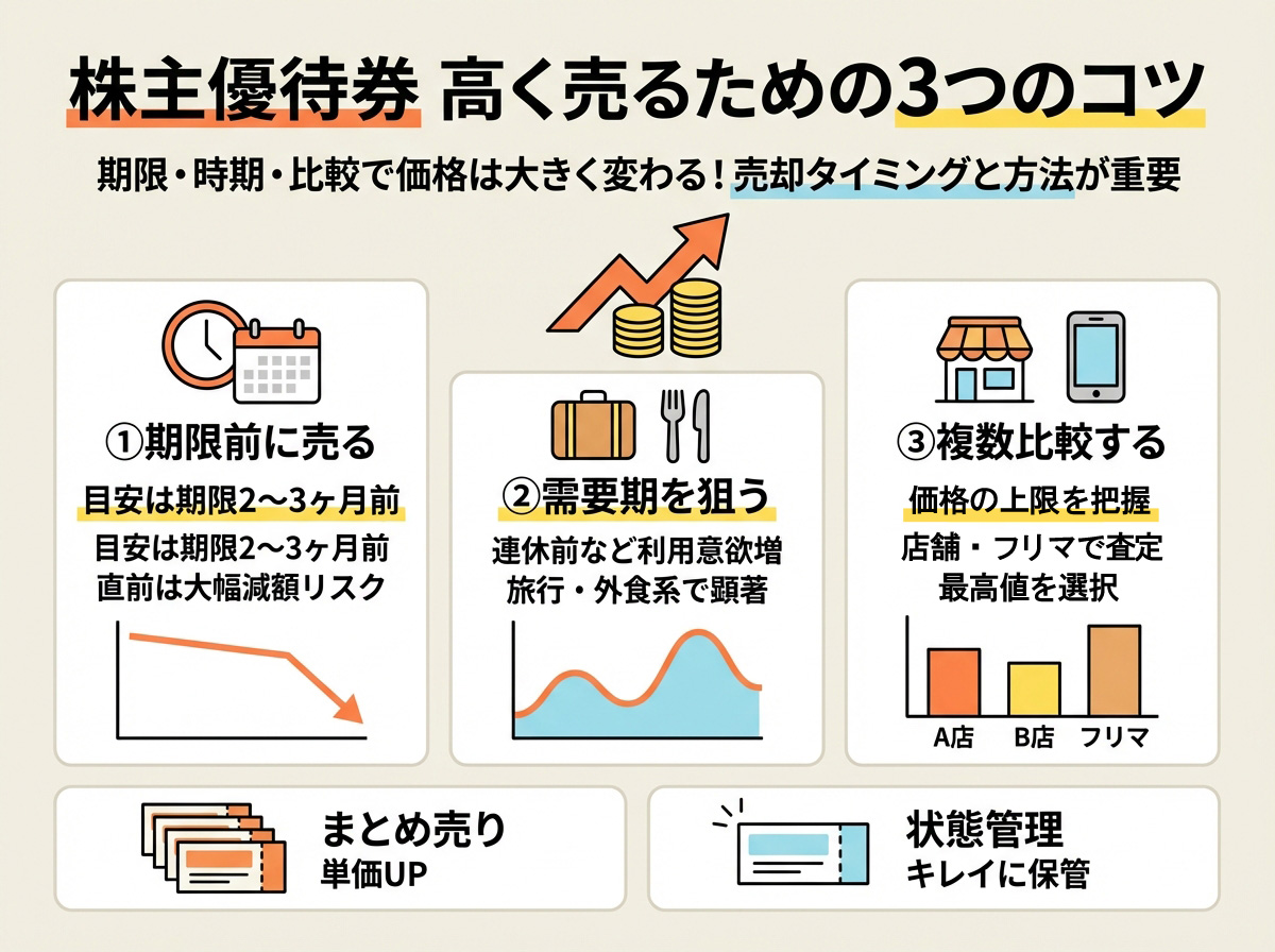 株主優待券を高く売るための具体的なコツ