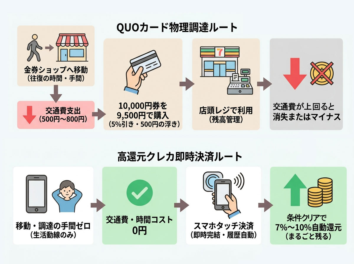 実質利益の比較フロー