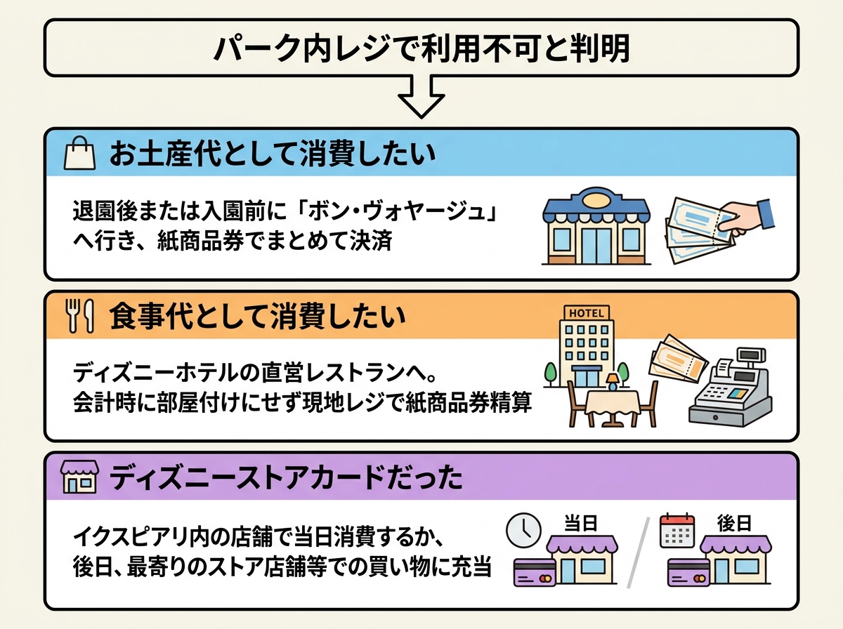使えなかった場合の代替ルート