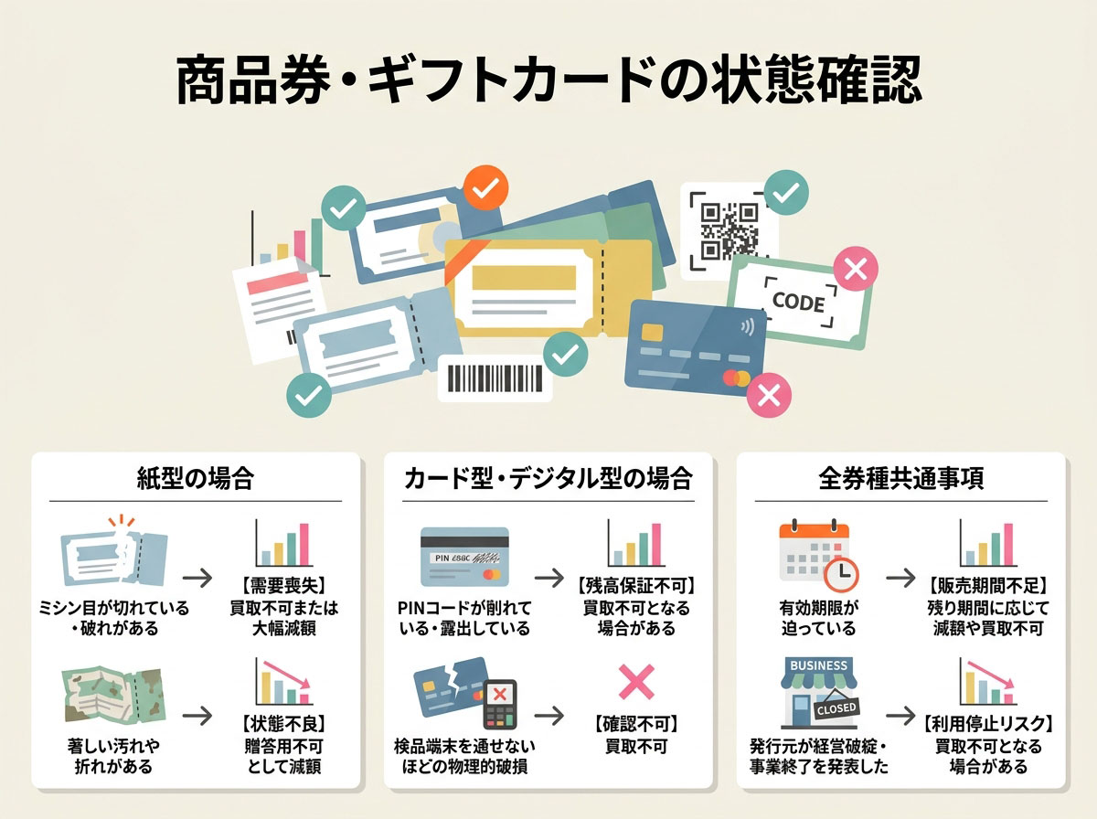商品券・ギフトカードの状態確認