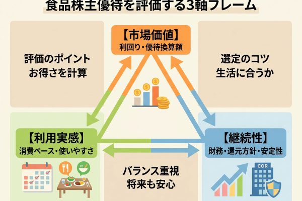 食品株主優待おすすめ比較｜投資額・実用性・廃止リスクで選ぶ