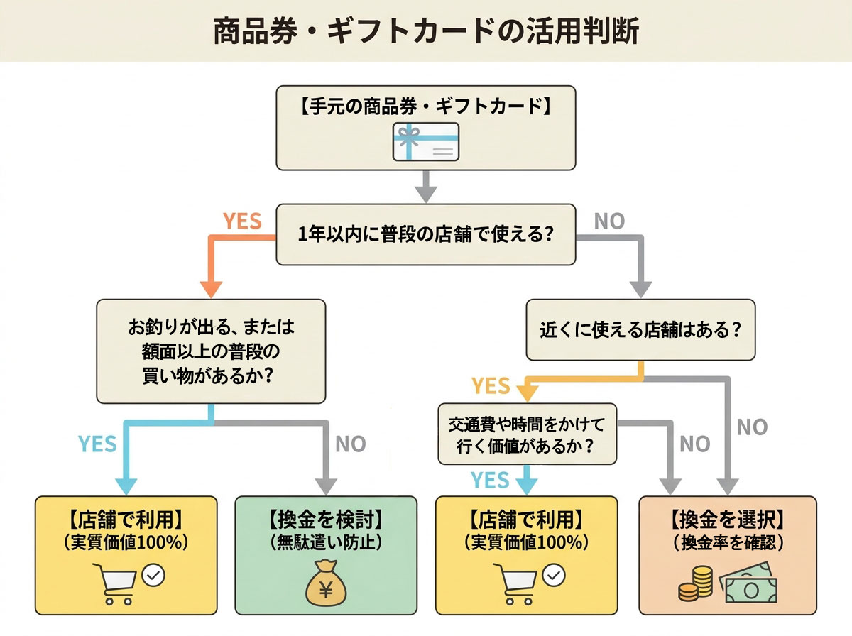 商品券・ギフトカードの活用判断