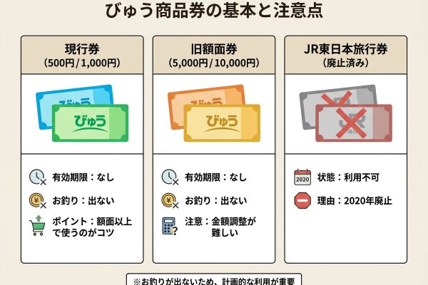 びゅう商品券の換金率と使い道｜損を抑える最適な判断ポイント