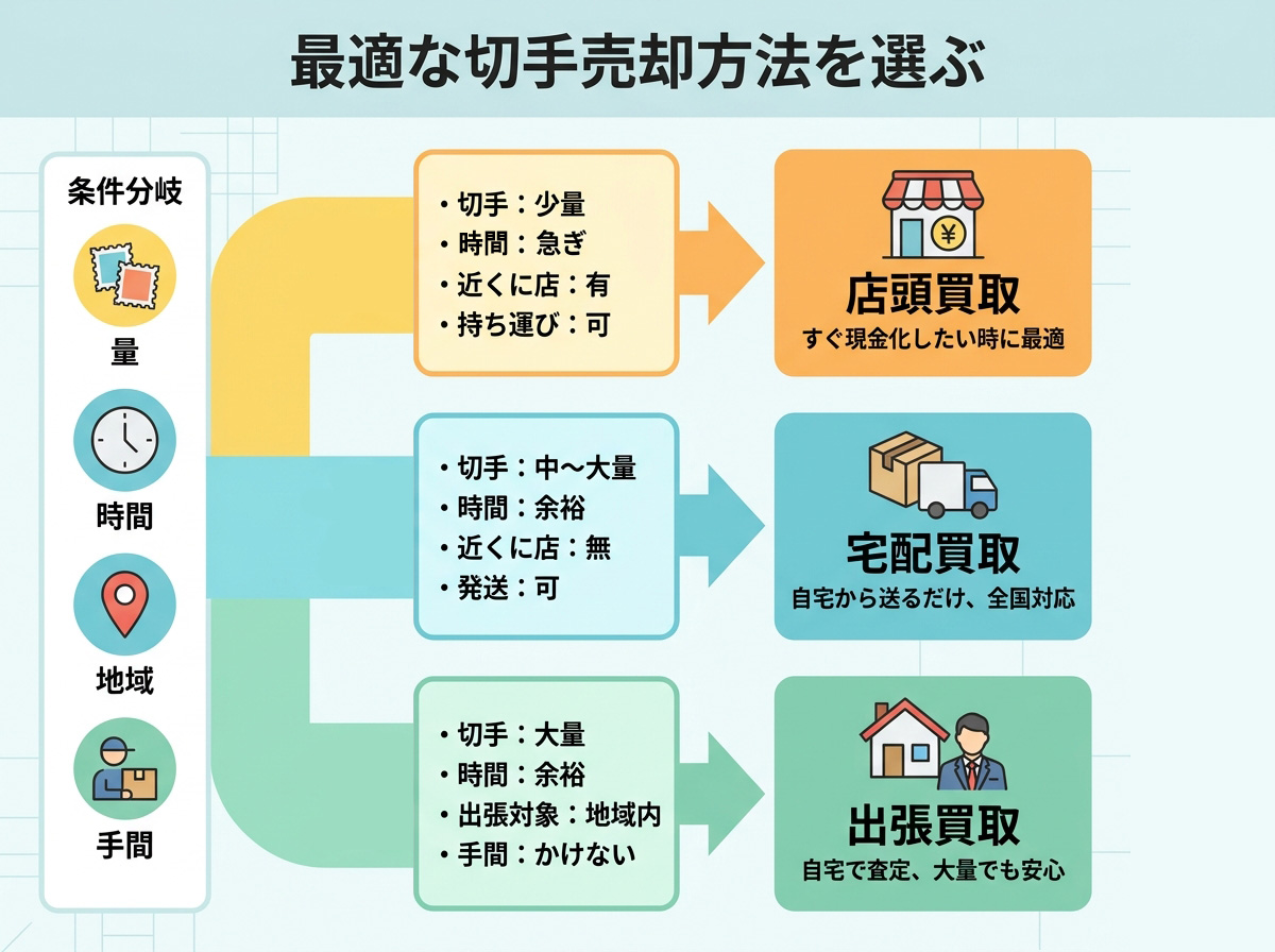 最適な切手売却方法を選ぶ