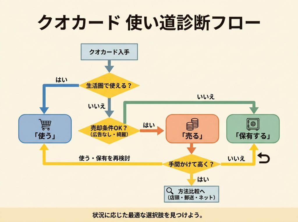 クオカード使い道診断フロー
