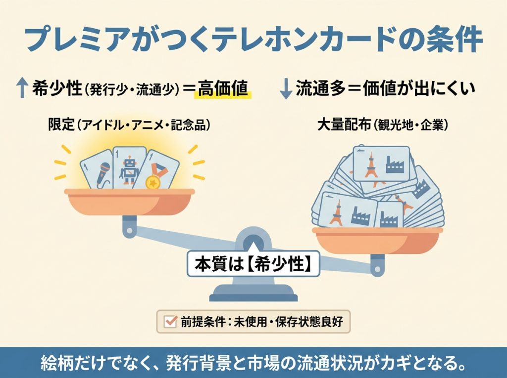 テレホンカードの価値が決まる条件