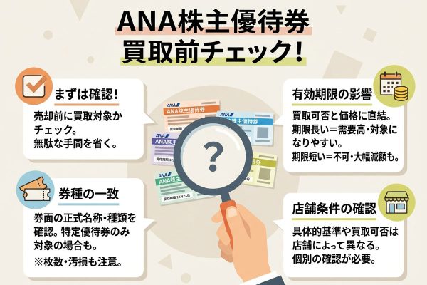ANA株主優待券は売れる？買取可否と相場を見極める判断基準