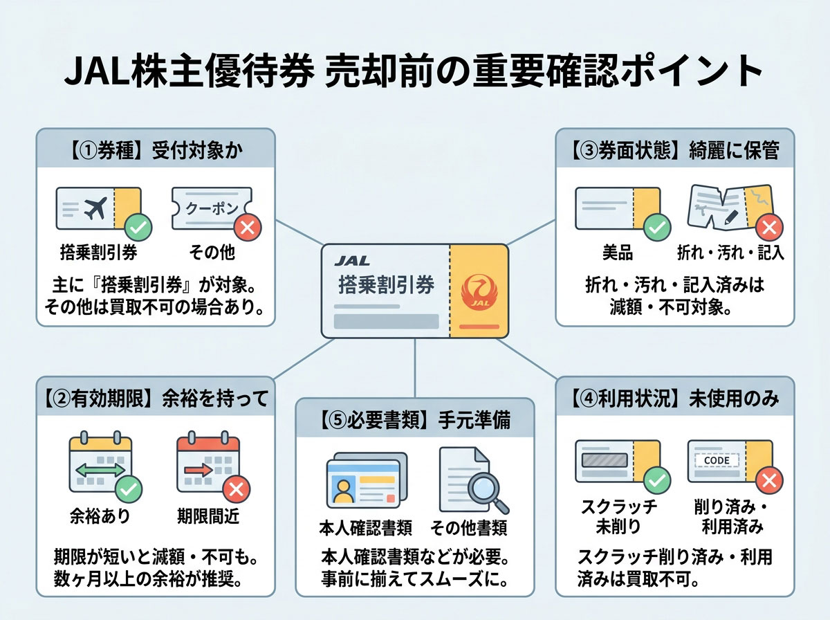 JAL株主優待券 売却前の重要確認ポイント