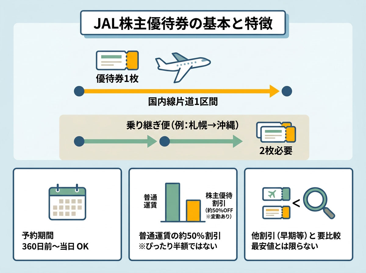 JAL株主優待券は本当に半額？購入・利用の判断基準と注意点