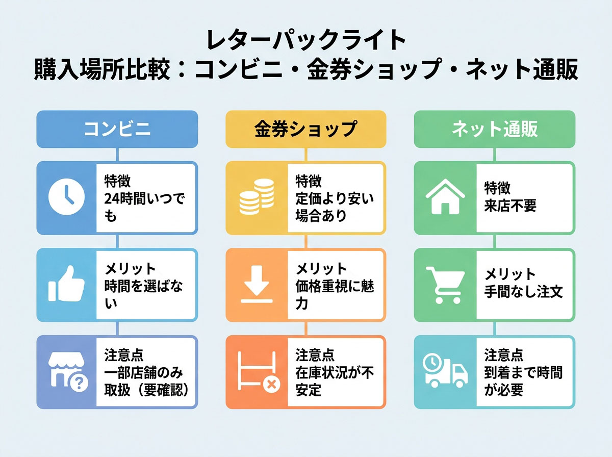 レター パック 買える 場所