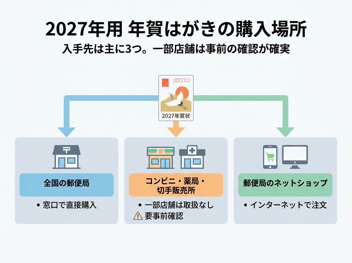2027年用 年賀はがきの購入場所