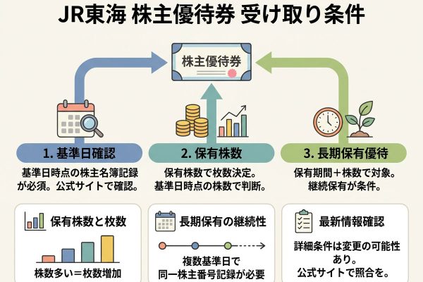 JR東海の株主優待券を確認｜受取・利用条件のチェックポイント