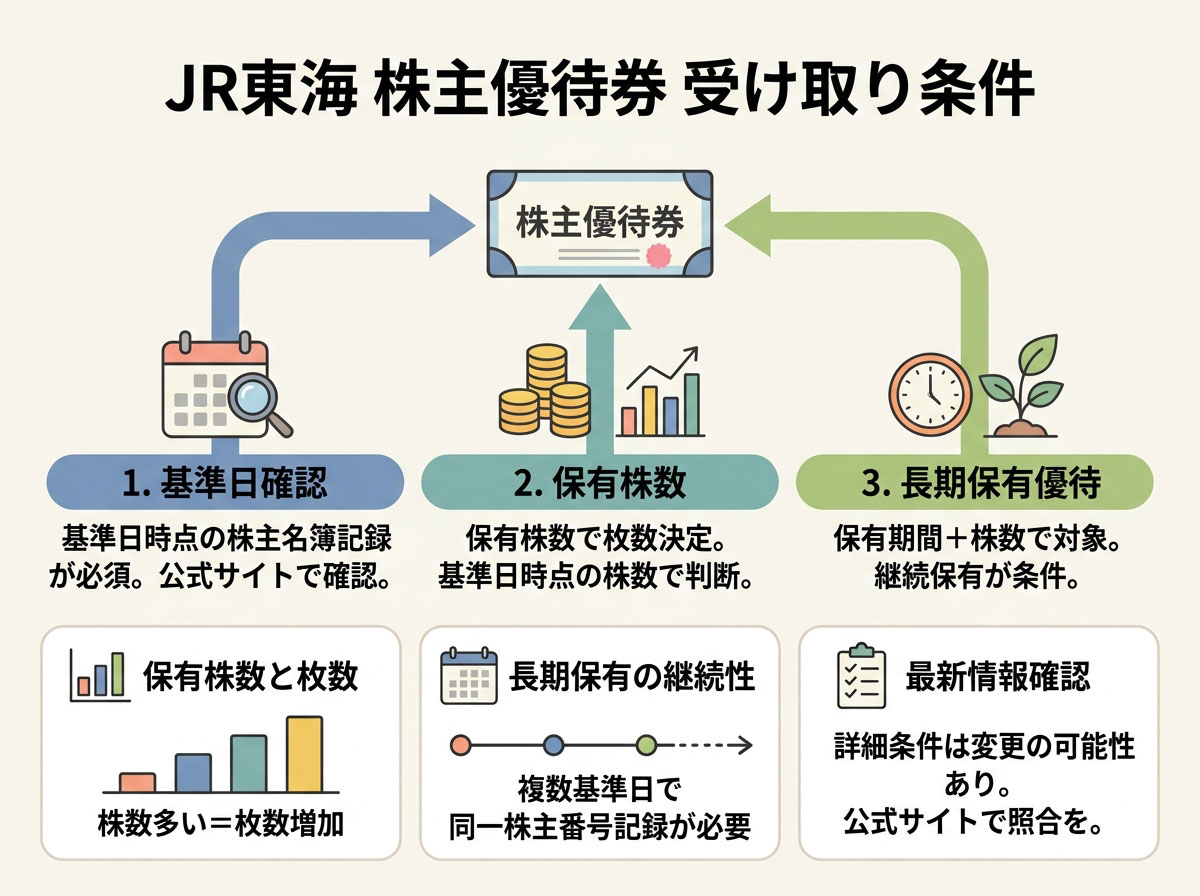 JR東海 株主優待券 受け取り条件