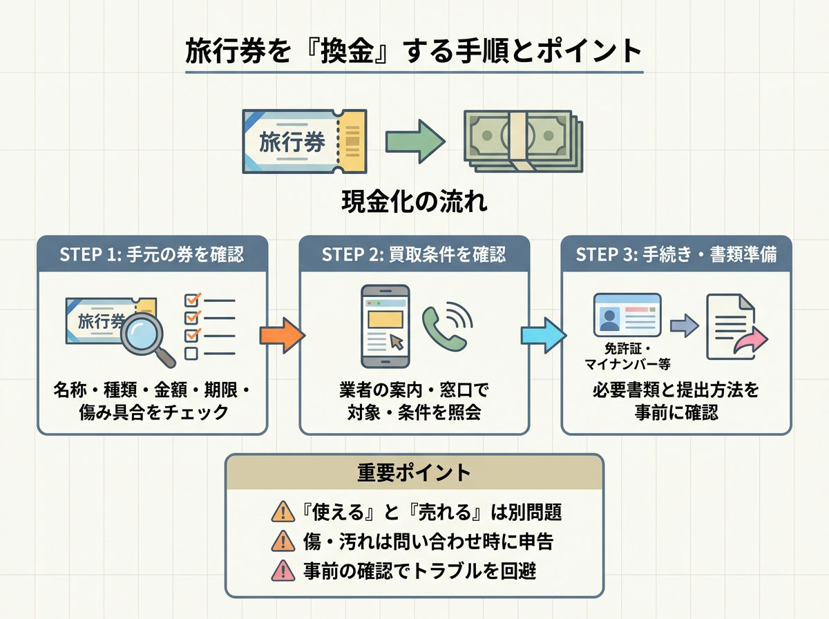 旅行券を換金する手順とポイント