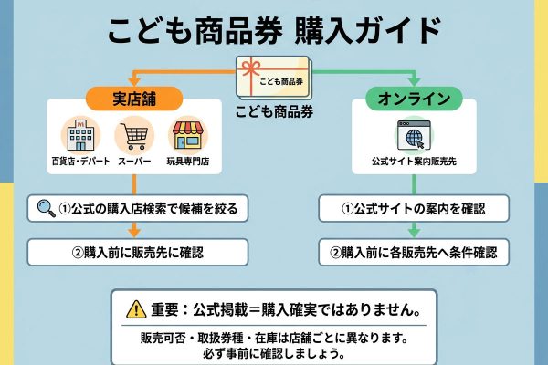 こども商品券はどこで買える？購入先と事前に確認したいこと