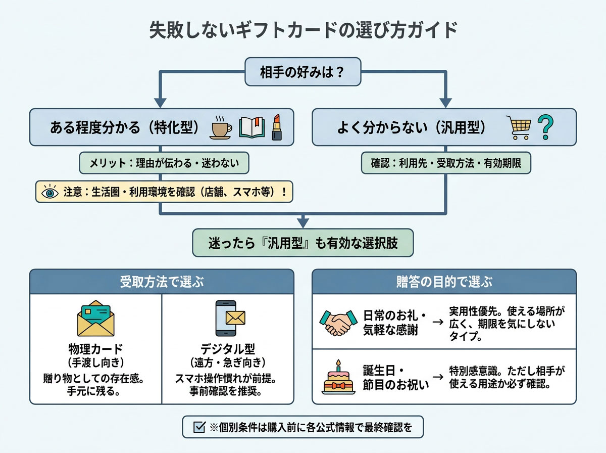 失敗しないギフトカードの選び方ガイド