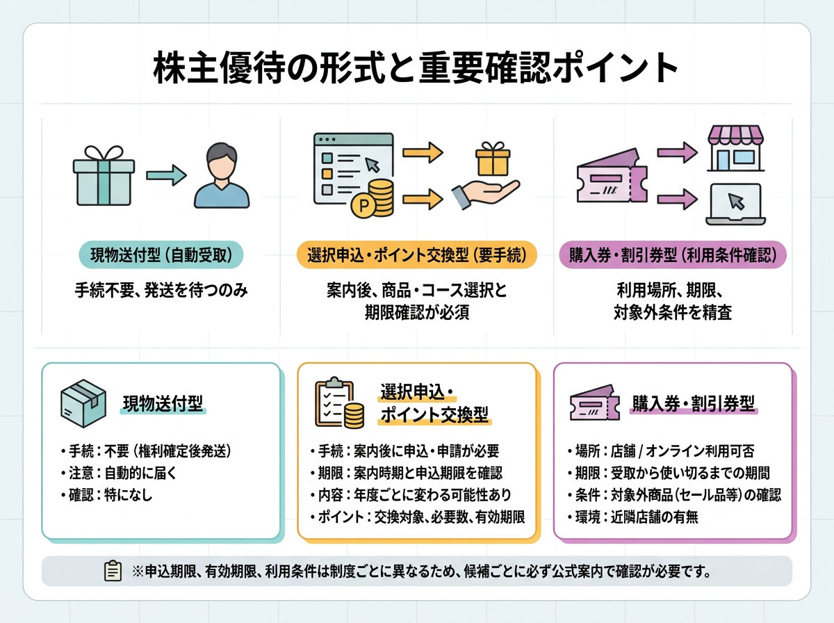 株主優待の形式と重要確認ポイント