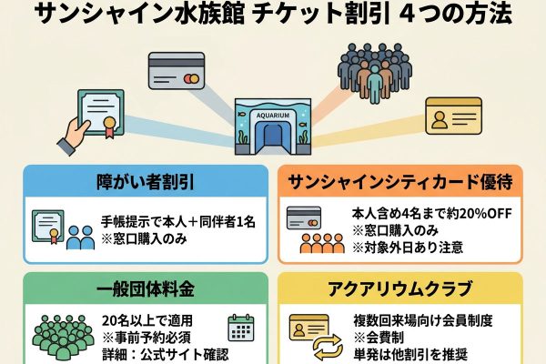 サンシャイン水族館のチケットを安く買う方法｜使える割引と購入場所を解説