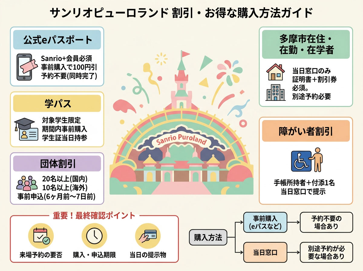 サンリオピューロランド割引・お得な購入方法ガイド