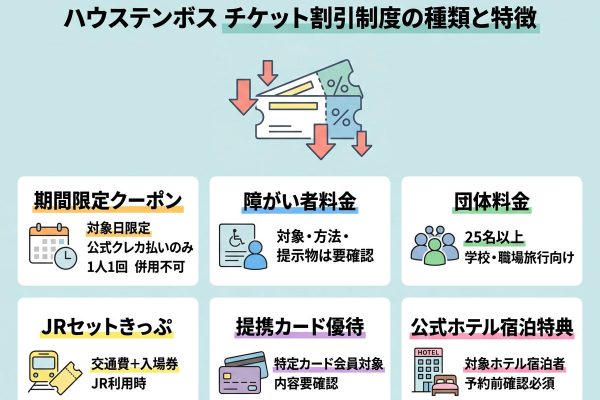 ハウステンボスのチケットを割引で買う方法｜条件別の選び方と購入前チェック