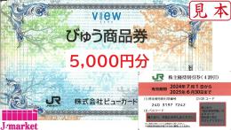 【現物発送専用】JR東日本旅客鉄道株主優待[40%OFF割引]+びゅう商品券5000円分セット
