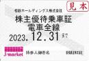 相模鉄道/相鉄　株主優待乗車証定期券式(電車全線)  2023年12月31日まで