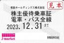 相模鉄道/相鉄　株主優待乗車証定期券式 (電車・バス全線)　2023年12月31日まで