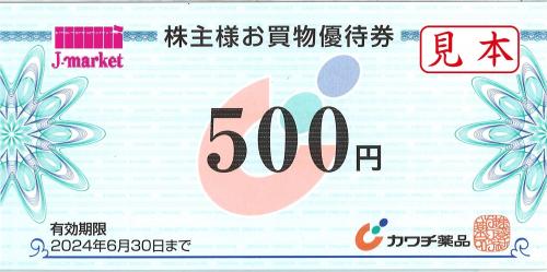 カワチ薬品株主お買物優待券 500円 有効期限:2024年6月30日の価格 