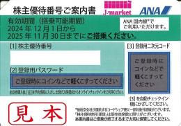 ANA(全日空)株主優待券11月発行(有効期限:2024/12/1～2025/11/30)