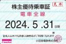 【新券】小田急電鉄 株主優待乗車証定期券式 (電車全線)　2024年5月31日まで