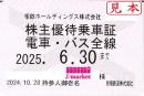 相模鉄道/相鉄　株主優待乗車証定期券式 (電車・バス全線)　2025年6月30日