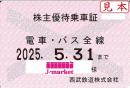 西武鉄道 株主優待乗車証定期券式 (電車バス全線)　2025年5月31日