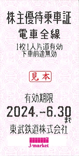 東武鉄道 株主優待乗車証２０枚 有効期限2024年6月30日使用済み切手