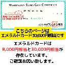 銀座ワシントン靴店御靴引換証エメラルドカード　30,000円相当