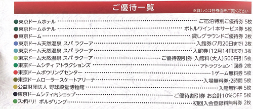 東京ドーム巨人戦 　シーズンシート契約者様ご優待券(2021年間プラン)1冊未使用